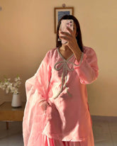 Exclusive French Creape Beige Color  Salwar Suit